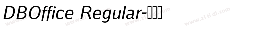 DBOffice Regular字体转换